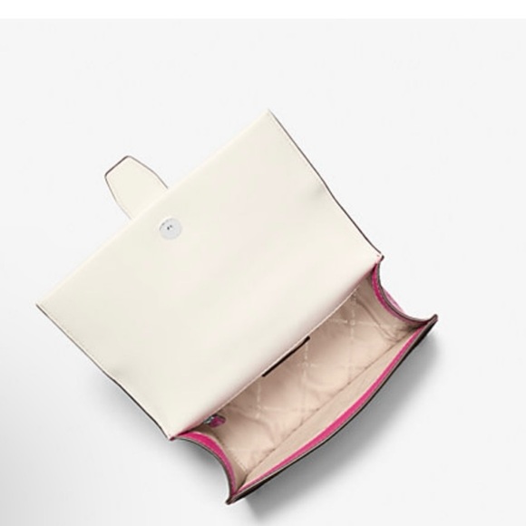 Michael Kors Small Color-Block Signature Logo Crossbody Bag Barbie Pink 🩷 NWT - Picture 4 of 6